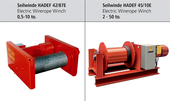 Elektro-Seilwinden auf Anfrage jederzeit lieferbar