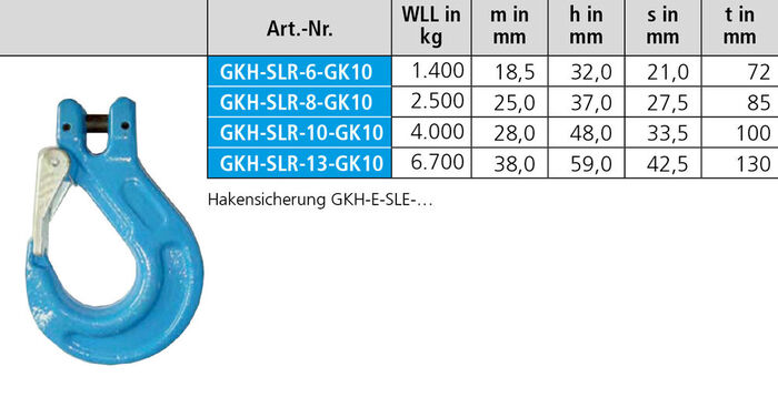 Gabelkopfhaken SLR-1004