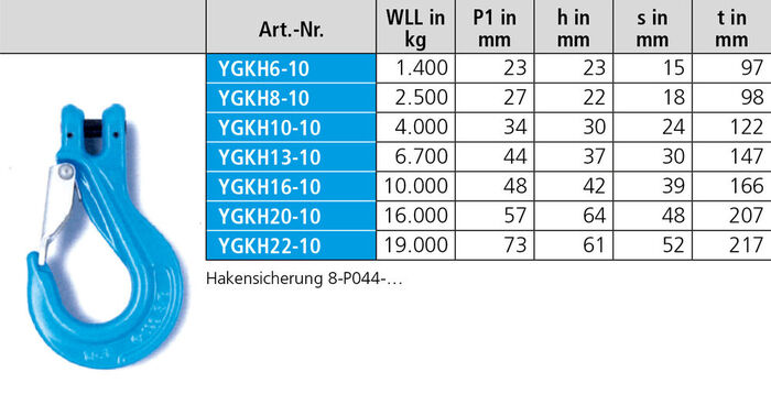 Gabelkopfhaken YOKE YGKH