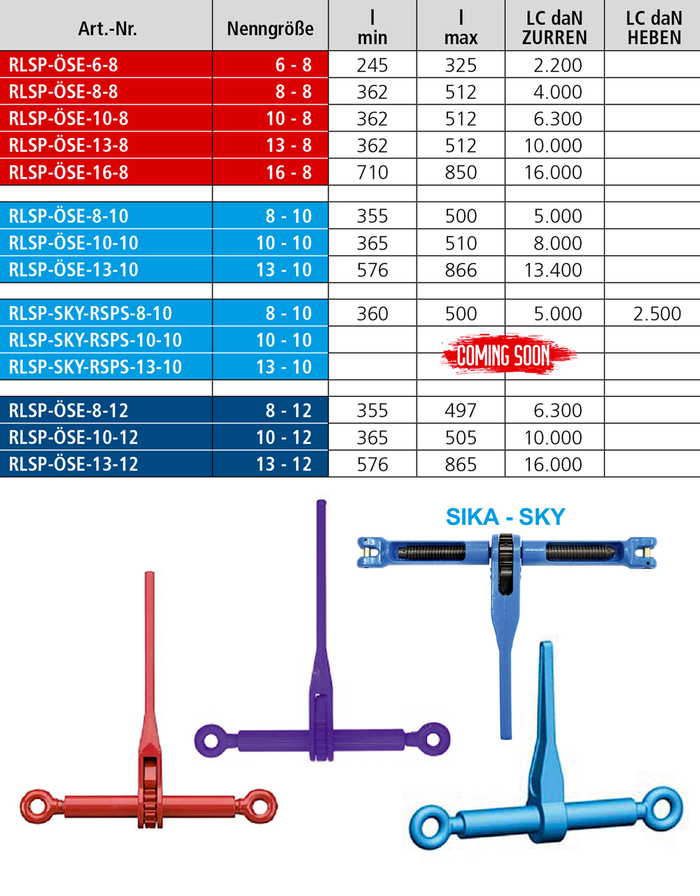 Ratschen Lastenspanner RLSP Öse
