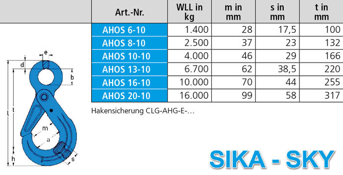 SIKA-SKY Automatikhaken AHOS