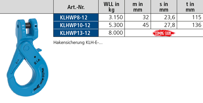 Sicherheitslasthaken KLH